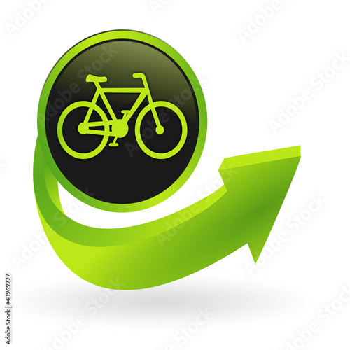 bouton vélo flêche verte