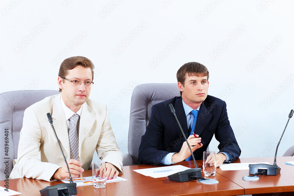 Two businessmen at meeting Two businessmen at meeting