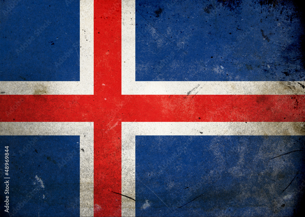 Fototapeta premium Grunge Flag of Iceland