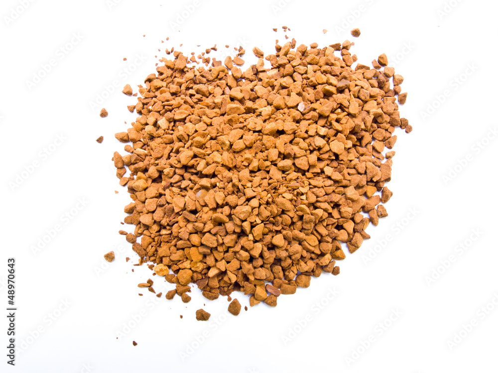 Instant coffee Topview isolated on white background Instant coffee Topview isolated on white background