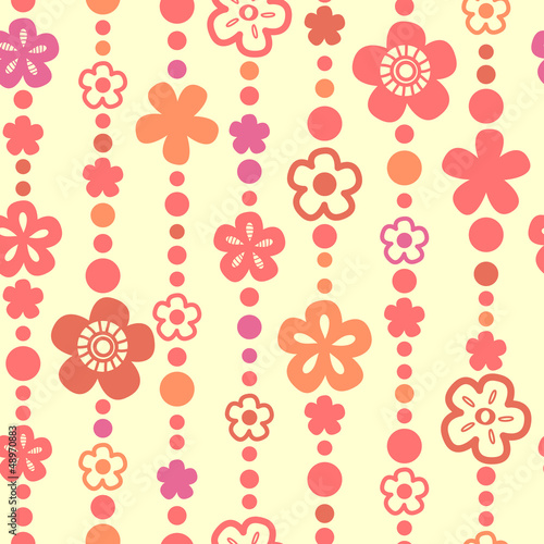 Flower and bead threads sea...