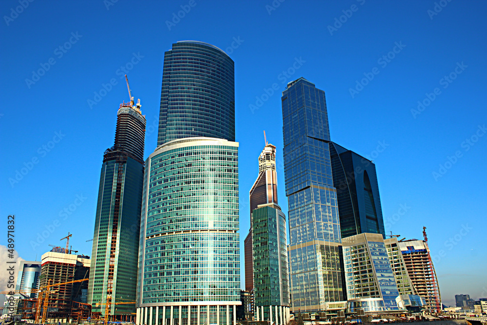 Skyscrapers of business center in Moscow