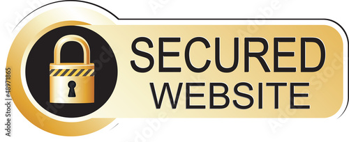 Secured Website Sticker Gold