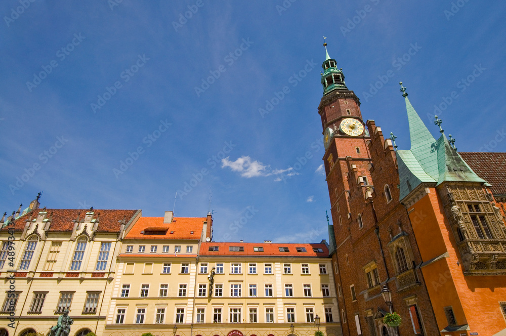 Obraz premium Rathaus - Breslau - Polen
