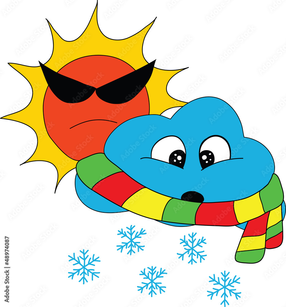 Obraz premium Sun Snow Weather