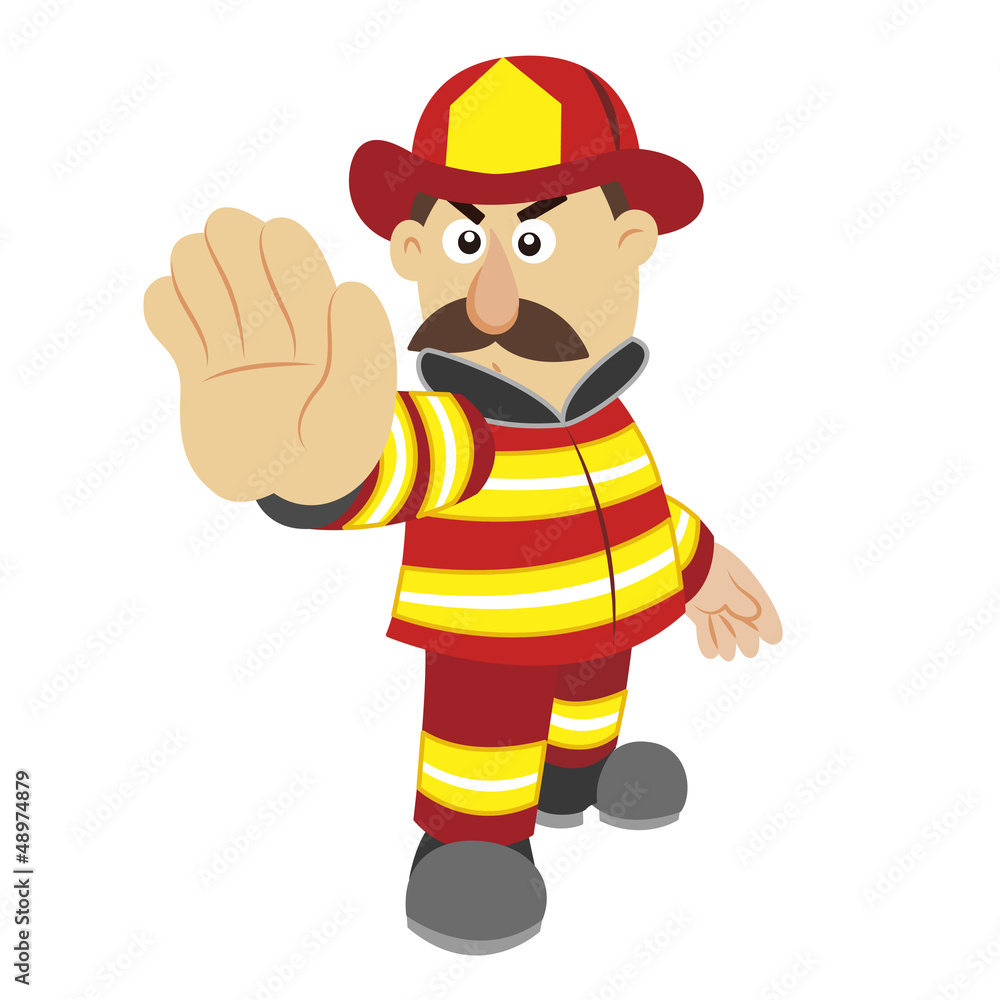 an illustration of cartoon fireman ,vector an illustration of cartoon fireman ,vector
