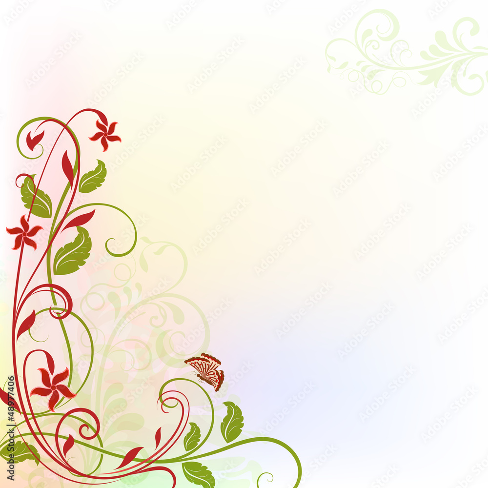 Floral design spring card with copy space. Floral design spring card with copy space.