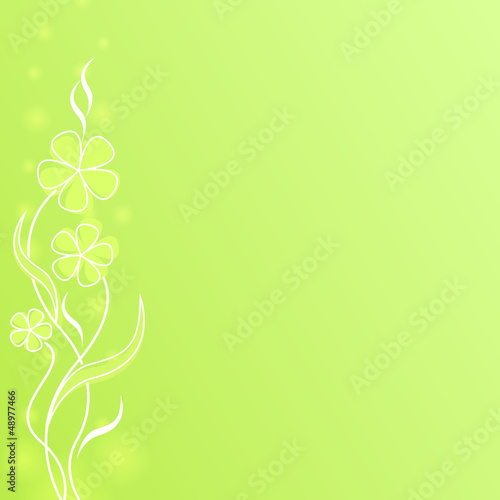 Abstract light green flower spring background
