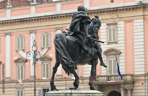 Bronze statue. Piacenza. Emilia-Romagna. Italy.