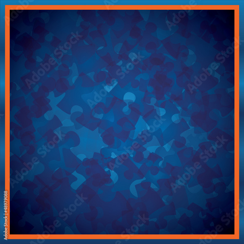 Vector Modern blue Puzzle Background / brochure design