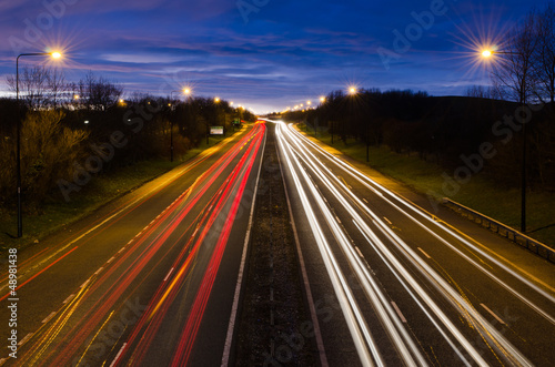 Traffic light trails out of Newcastle © drhfoto