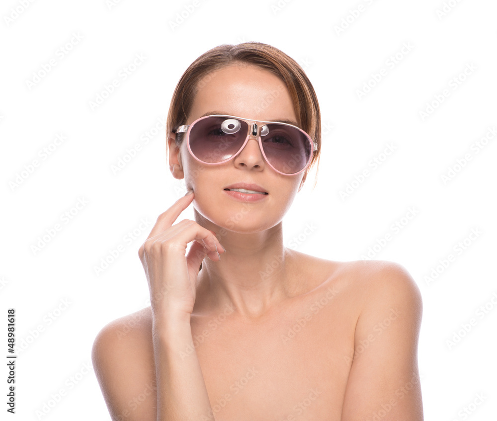 young beautiful woman demonstrate her perfect skin young beautiful woman demonstrate her perfect skin