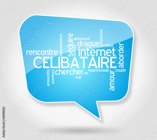 Bulle Nuage de mots Célibataire