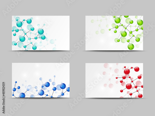 Set of molecular business cards