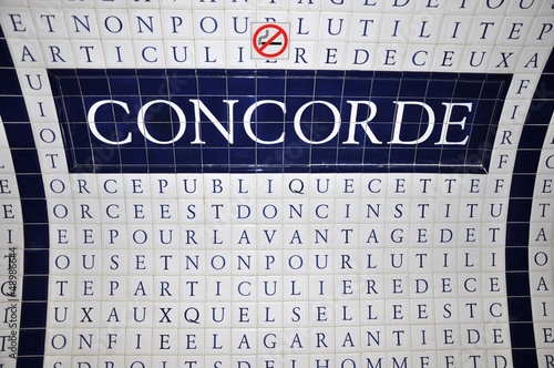 Concorde metro wall, Paris