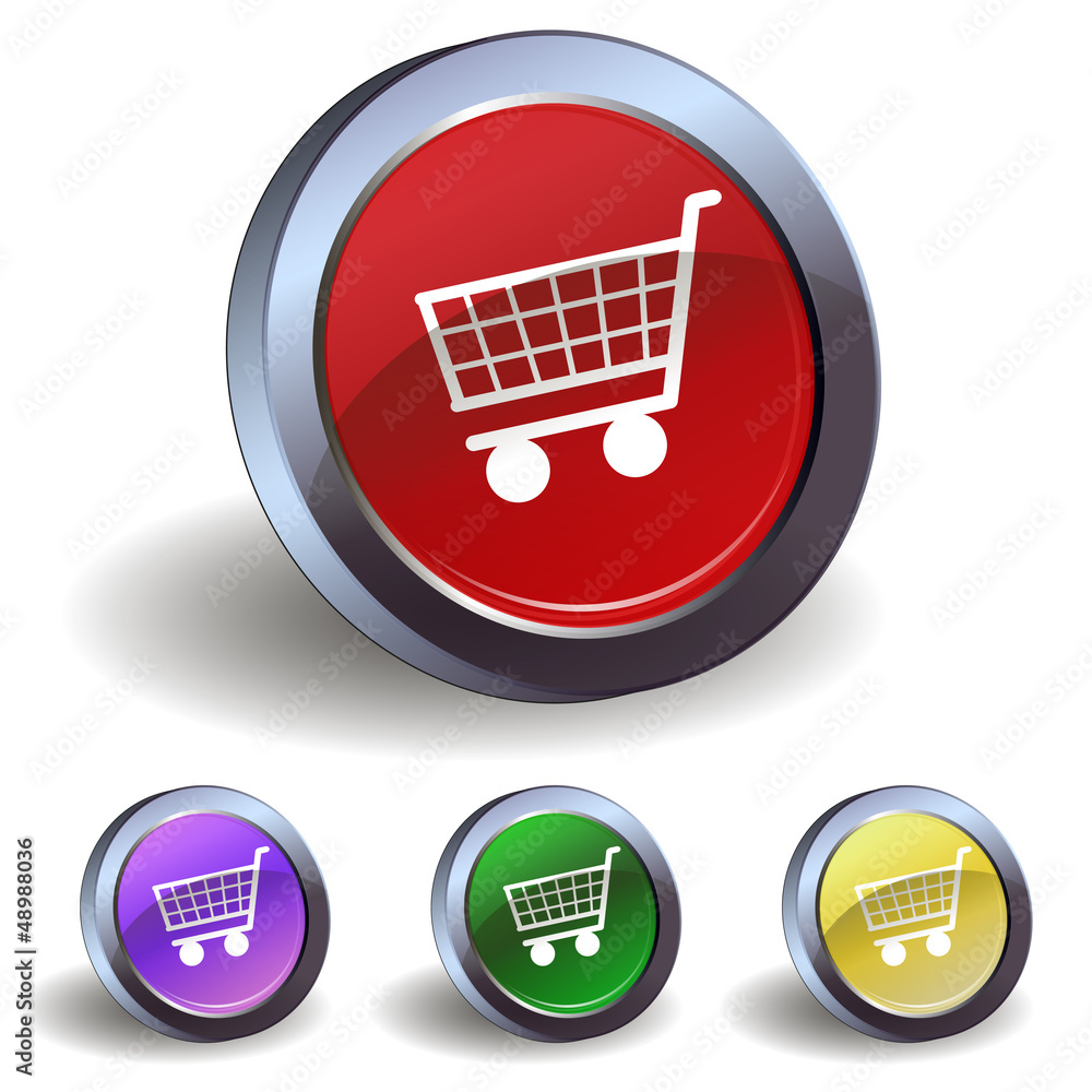 Button with a shopping cart Button with a shopping cart