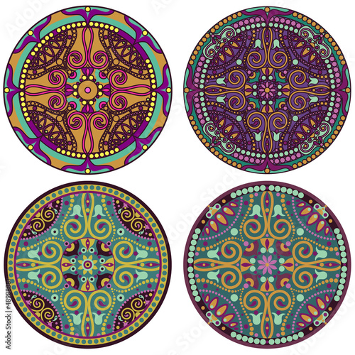 4 mandala set