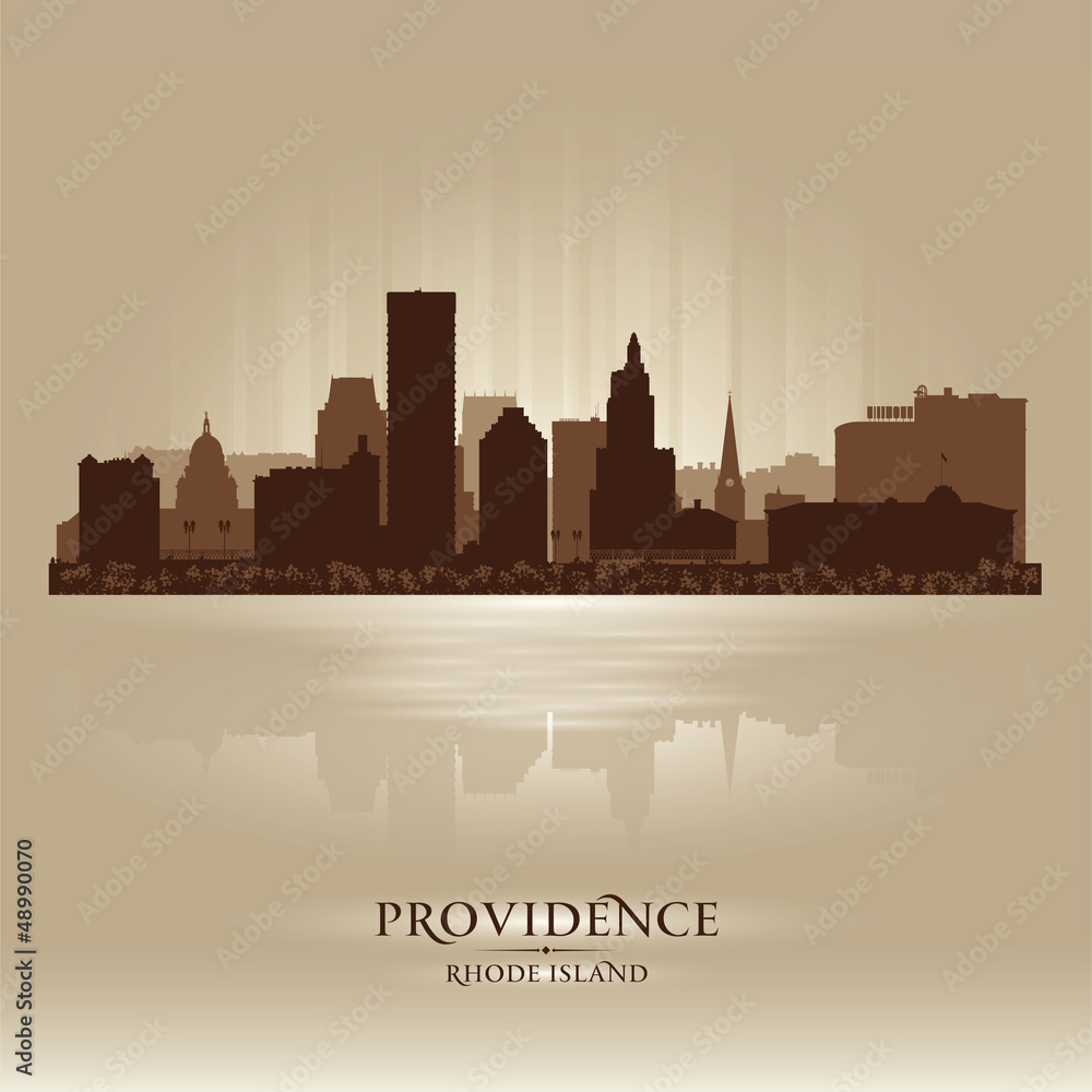 Providence, Rhode Island skyline city silhouette