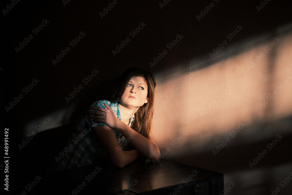 woman suffering from a severe depression woman suffering from a severe depression