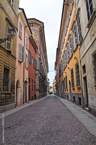 Fototapeta Naklejka Na Ścianę i Meble -  Alleyway. Piacenza. Emilia-Romagna. Italy.