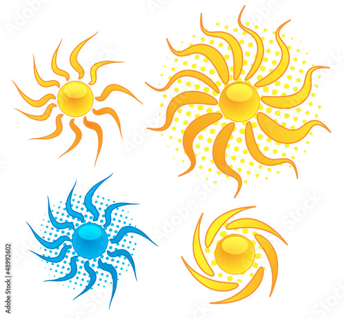 abstract vector sun set