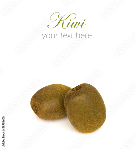 kivi fruit isolated on white background with copy space.