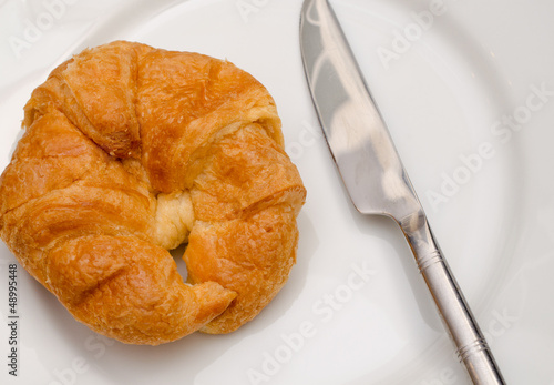 Croissant and Knife