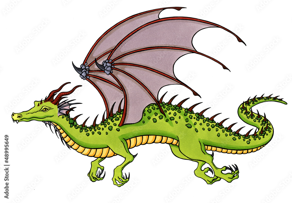 Fototapeta premium Drache fliegend