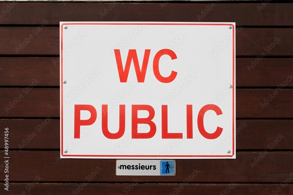 Obraz premium WC public ' messieurs '