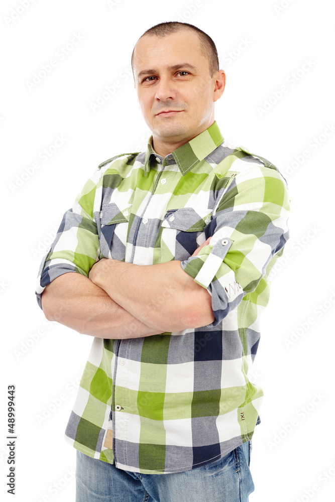 Casual man in plaid shirt Casual man in plaid shirt