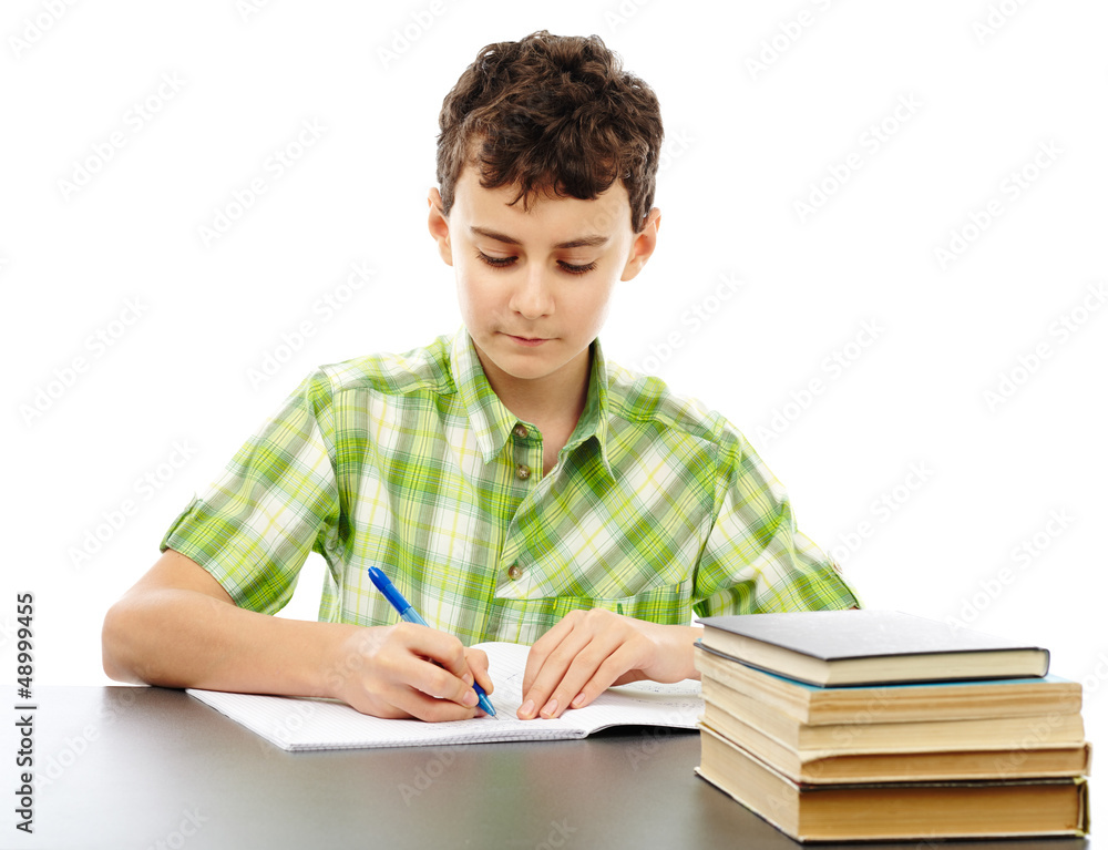 Student doing homework Student doing homework