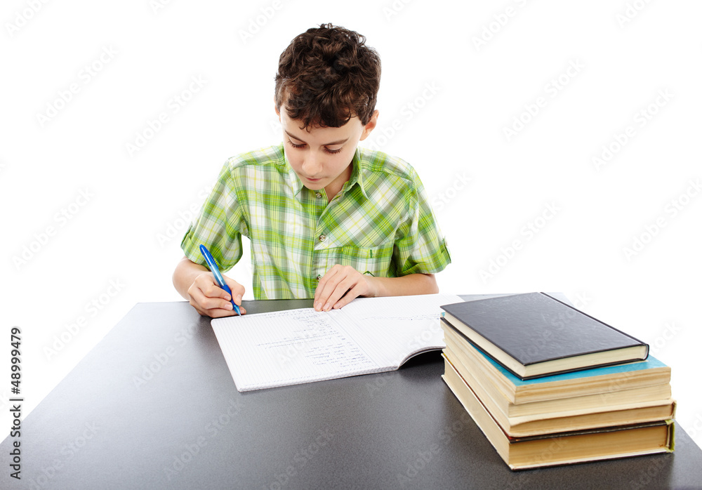 Student doing homework Student doing homework