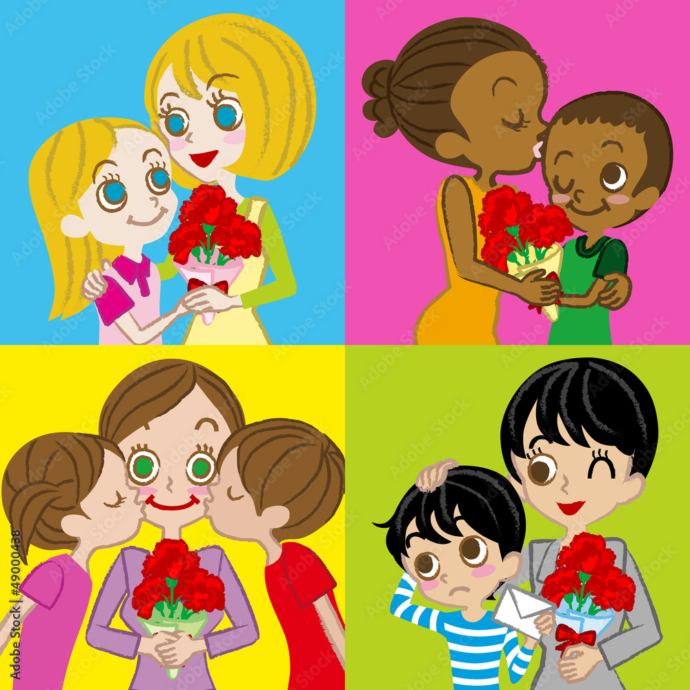 Mother's Day image, various Mother and children Mother's Day image, various Mother and children