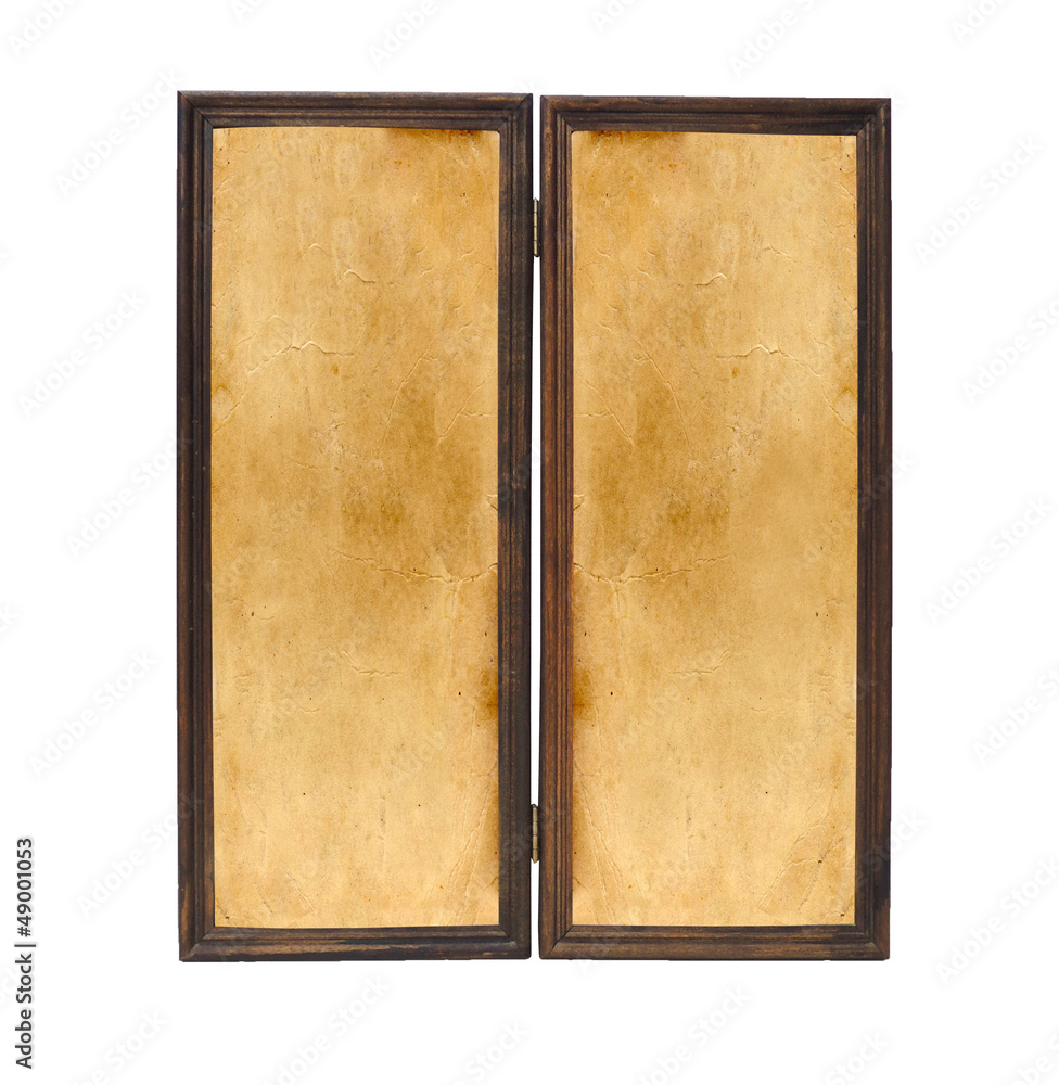 Fototapeta premium Two vintage wooden frames isolated