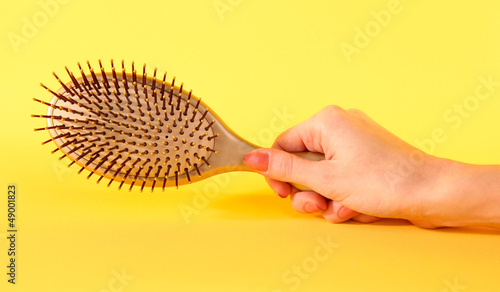 Hairbrush isolated on white