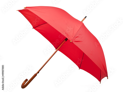 Open red umbrella photo