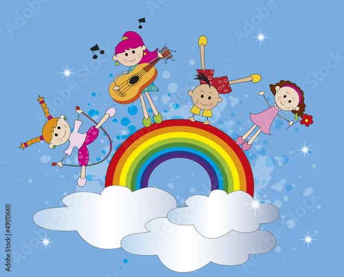 Obraz szczęśliwe dzieci