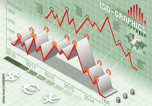 isometric infographic set elements