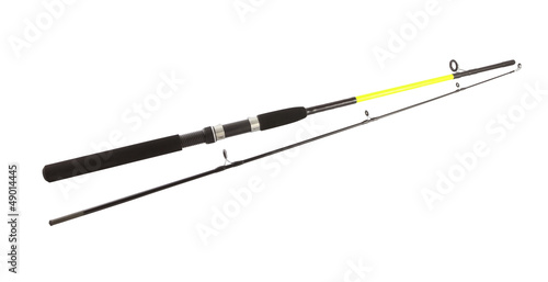 Two part bait fishing on white background.