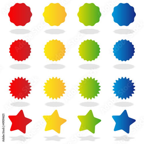 Stickers étoiles (4 couleurs)
