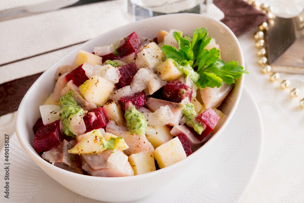 Herring salad with beetroot Herring salad with beetroot