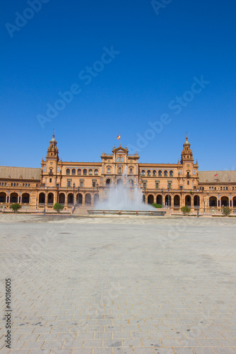 fountain of Plaza de Espana, Seville, Spain