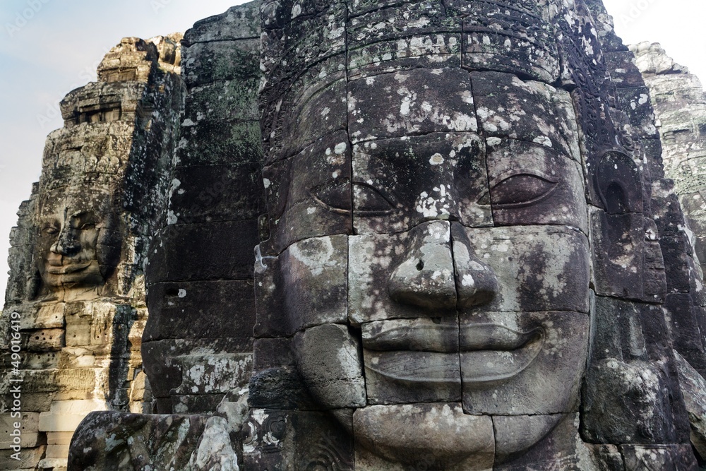 Angkor giant faces
