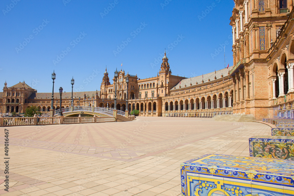 Plaza de Espana, in Seville, Spain