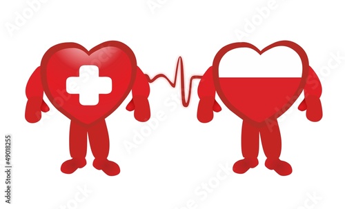 transfusion - two red hearts
