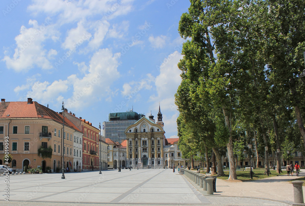 Congress square, Ljubljana, Slovenia, Central Europe