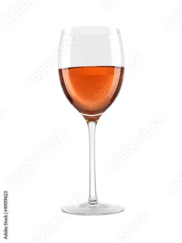 Weinglas mit Rosewein