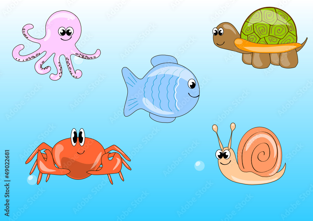 cartoon water animals cartoon water animals