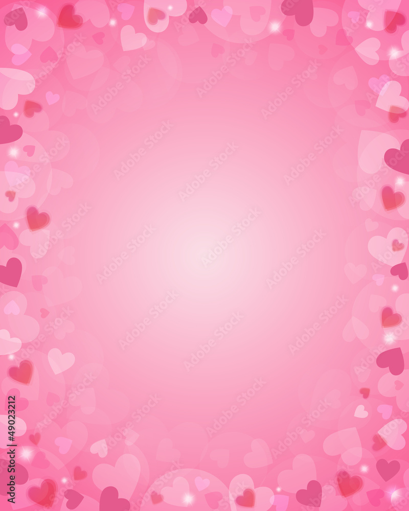 Pink background from hearts