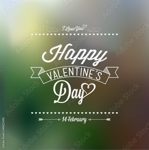 Happy Valentine s Day Typographical Background